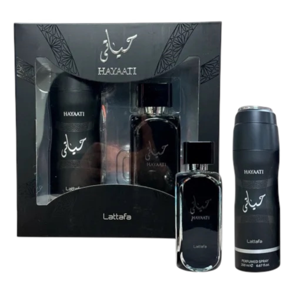 Lattafa Hayaati Men Set 2pz EDP 100ml/ Perfumed Spray 200ml EDP