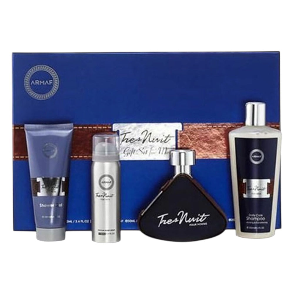 Armaf Tres Nuit Men Set 4pcs EDT 100ml/ Body Spray 50ml/ Shower Gel 95ml/ Shampoo 245ml