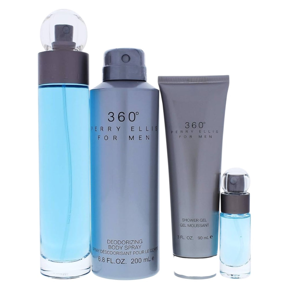 Perry Ellis 360 Men set 4 Pz EDT 100ml/ Body Lotion 200ml/ Shower Gel 90ml/ EDT 7.5ml