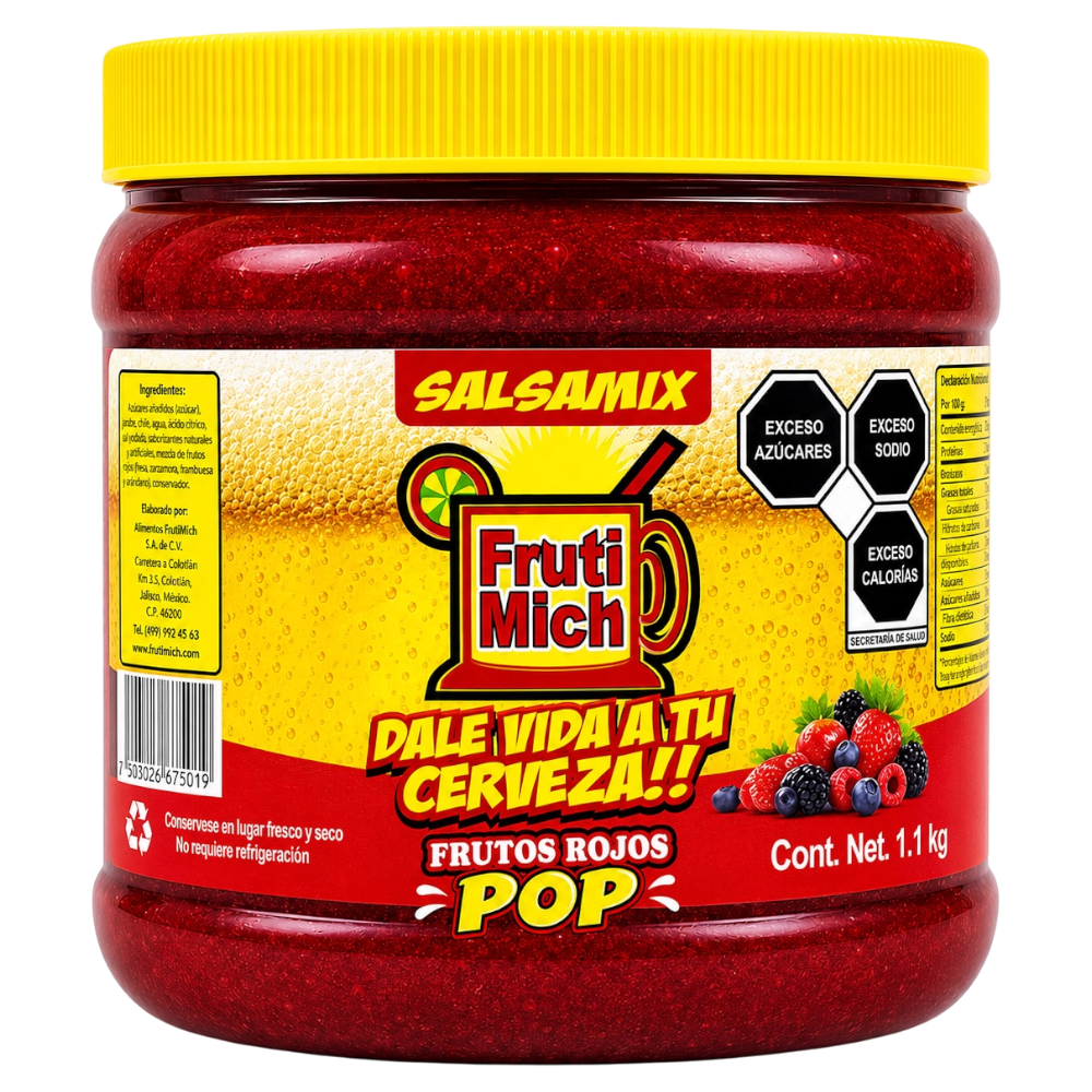 Frutimich Salsa Escarchadora Frutos Rojos Pop 1.1 Kg