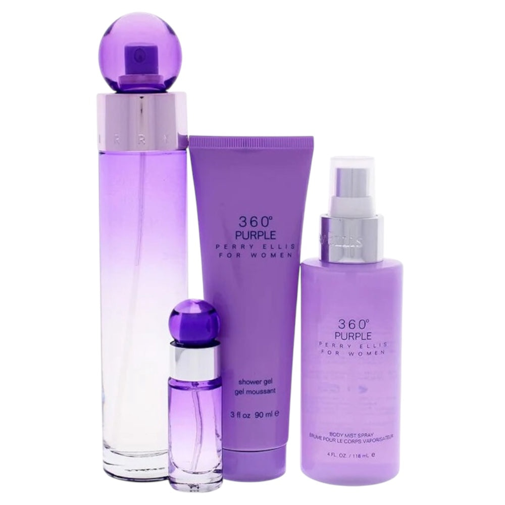 Perry Ellis 360 Purple Women Set 4pcs