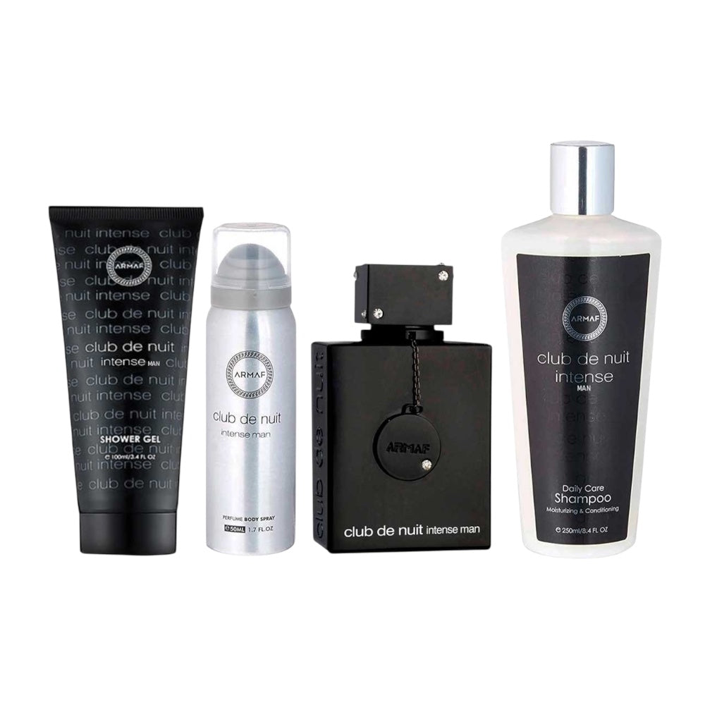 Armaf Club De Nuit Intense Men Set 4 Pz EDT 100ml/ Shampoo 248ml/ Gel De Ducha 100ml/ Body Lotion 50ml