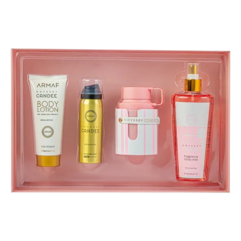Armaf Odyssey Candee Woman 4pcs EDP 100ml/ Body Lotion 100ml/ Body Spray 50ml/ Body Spray 250ml