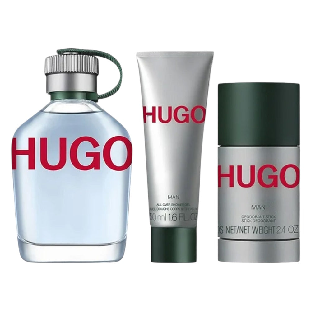 Hugo Boss Green Man Set 3 Pz EDT 125ml/ Desodorante 75ml/ Gel De Ducha 50ml