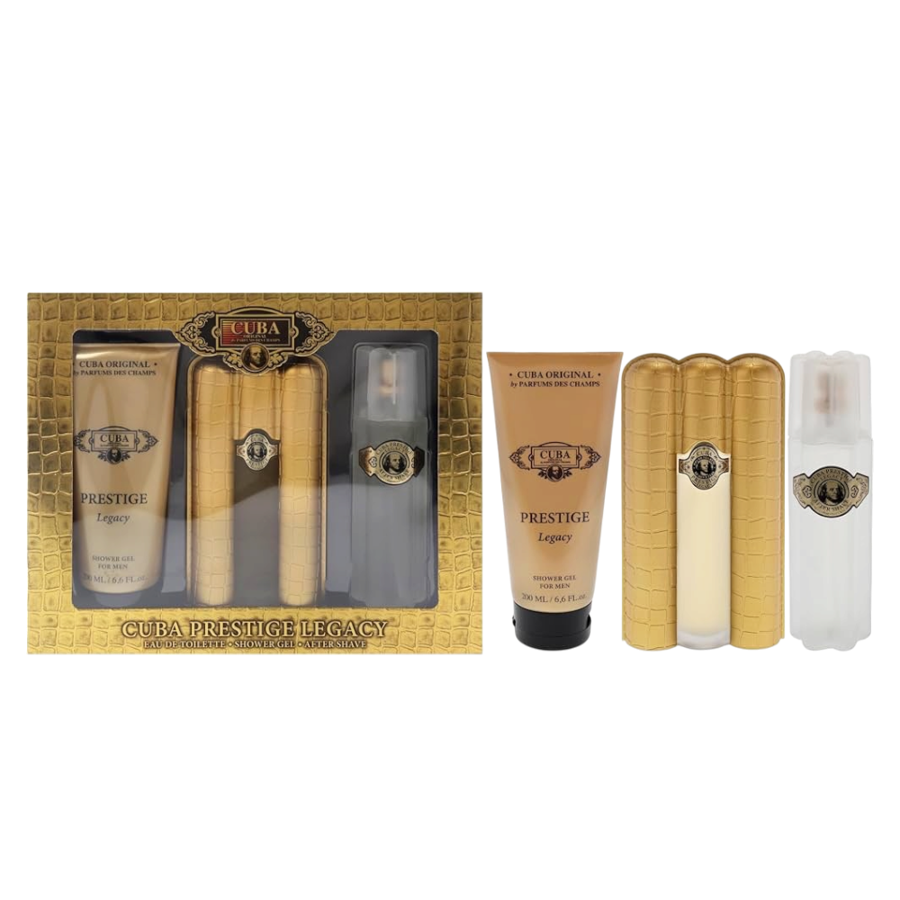Cuba Prestige Legacy Set 3pcs Men EDT 90ml/ body Gel 200ml/ After Shave 100ml