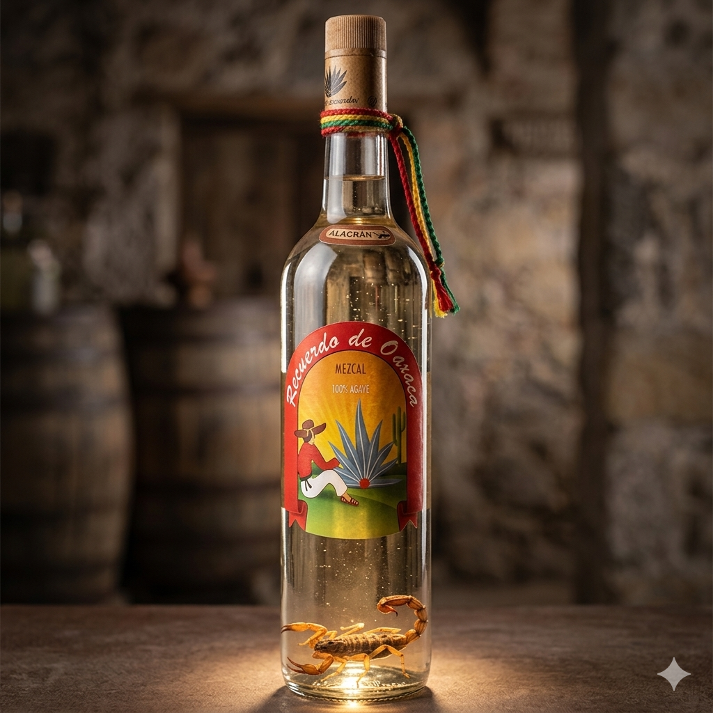 Mezcal Recuerdo De Oaxaca Con Alacran 1 Litro