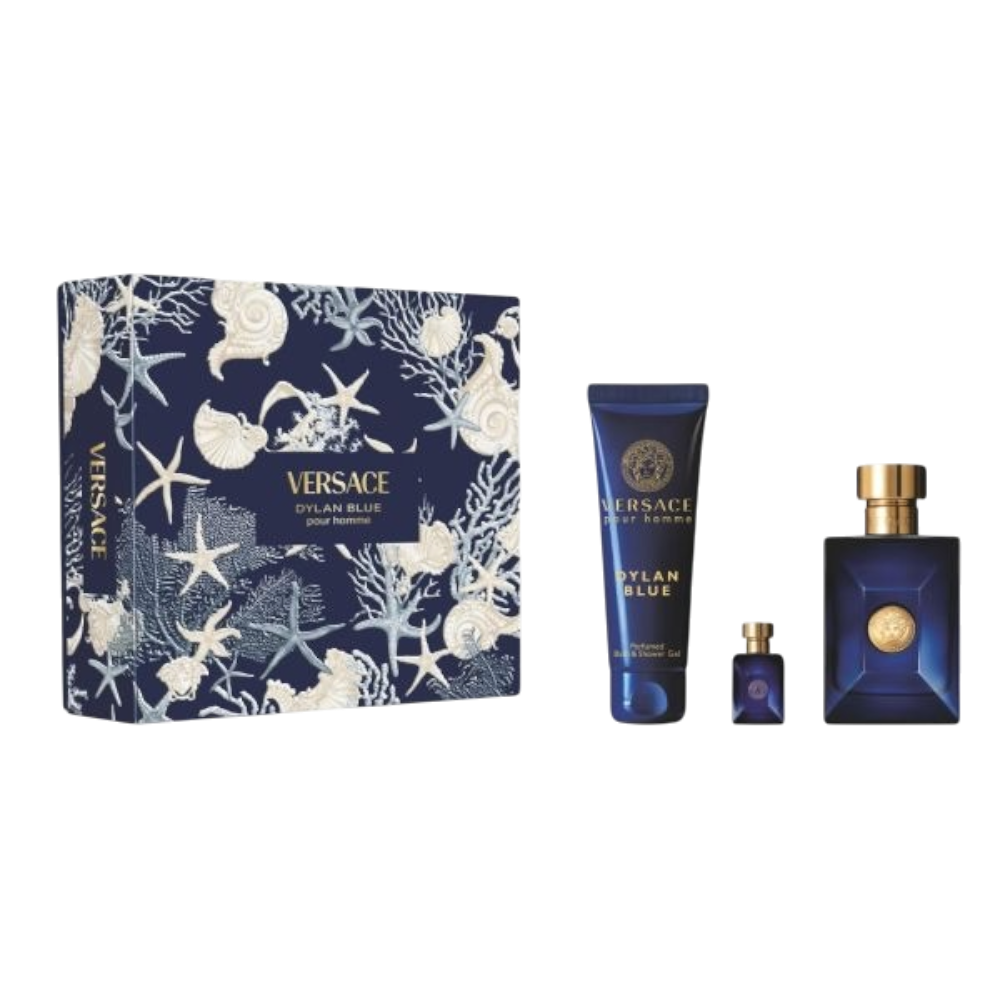 Versace Dylan Blue Men Set 3pcs EDT 100ml/ Body Gel 100ml/ Mini 10ml