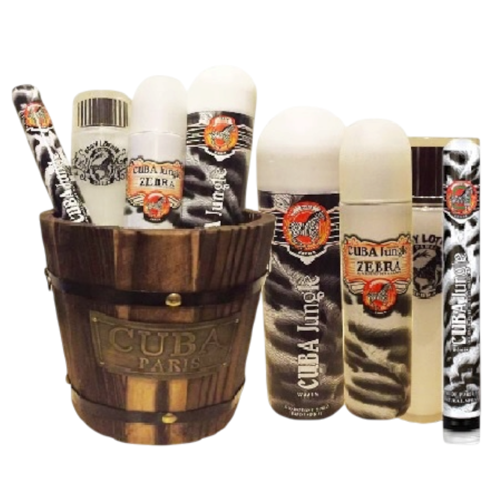Cuba Jungle Zebra Cubeta Woman 4Pcs EDP 100ml/ Spray 200ml/ EDP 35ml/Body Lotion 135ml