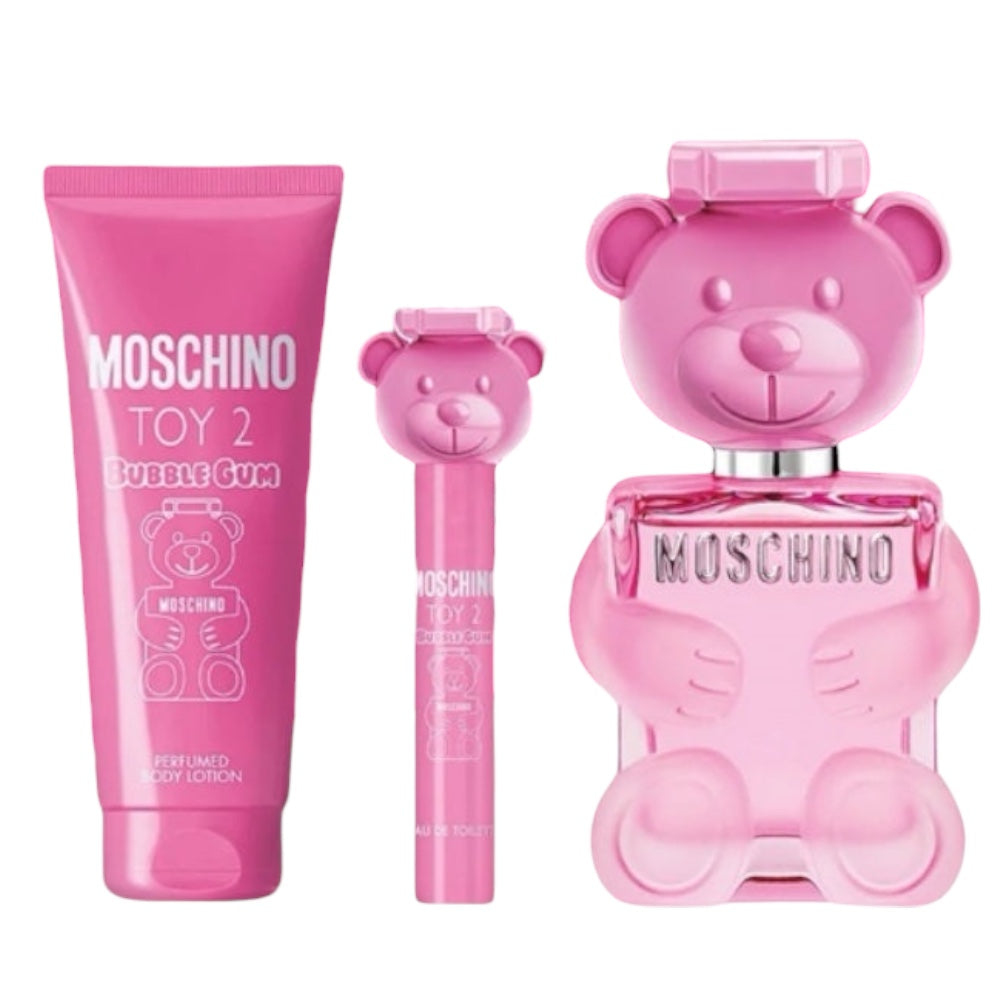 Moschino Toy 2 Bubble Gum Women set 3 pz EDT 100ml/ EDP 10ml/ Body L 100ml