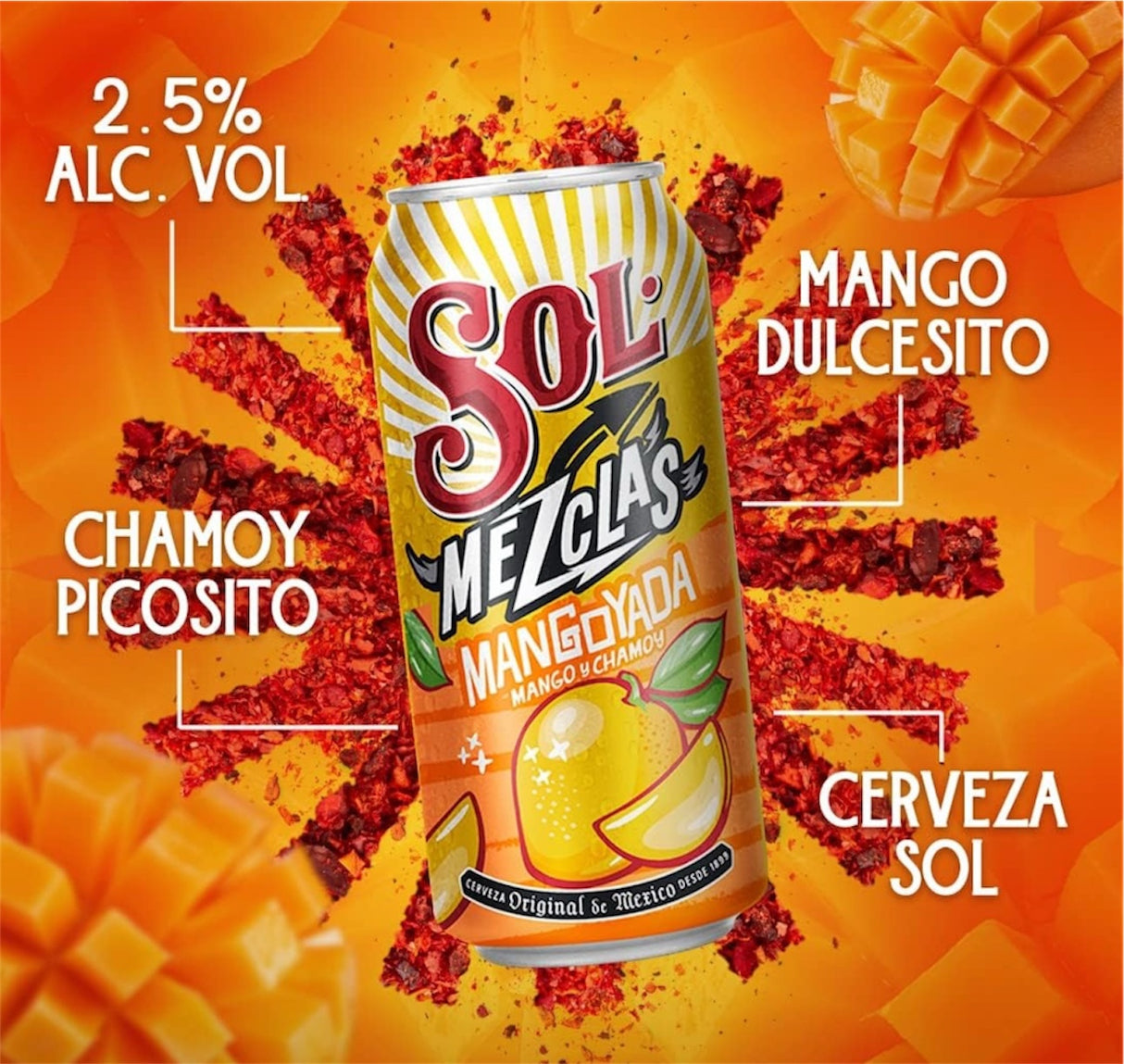 Sol Mezclas Mangoyada 12Pack 473ml