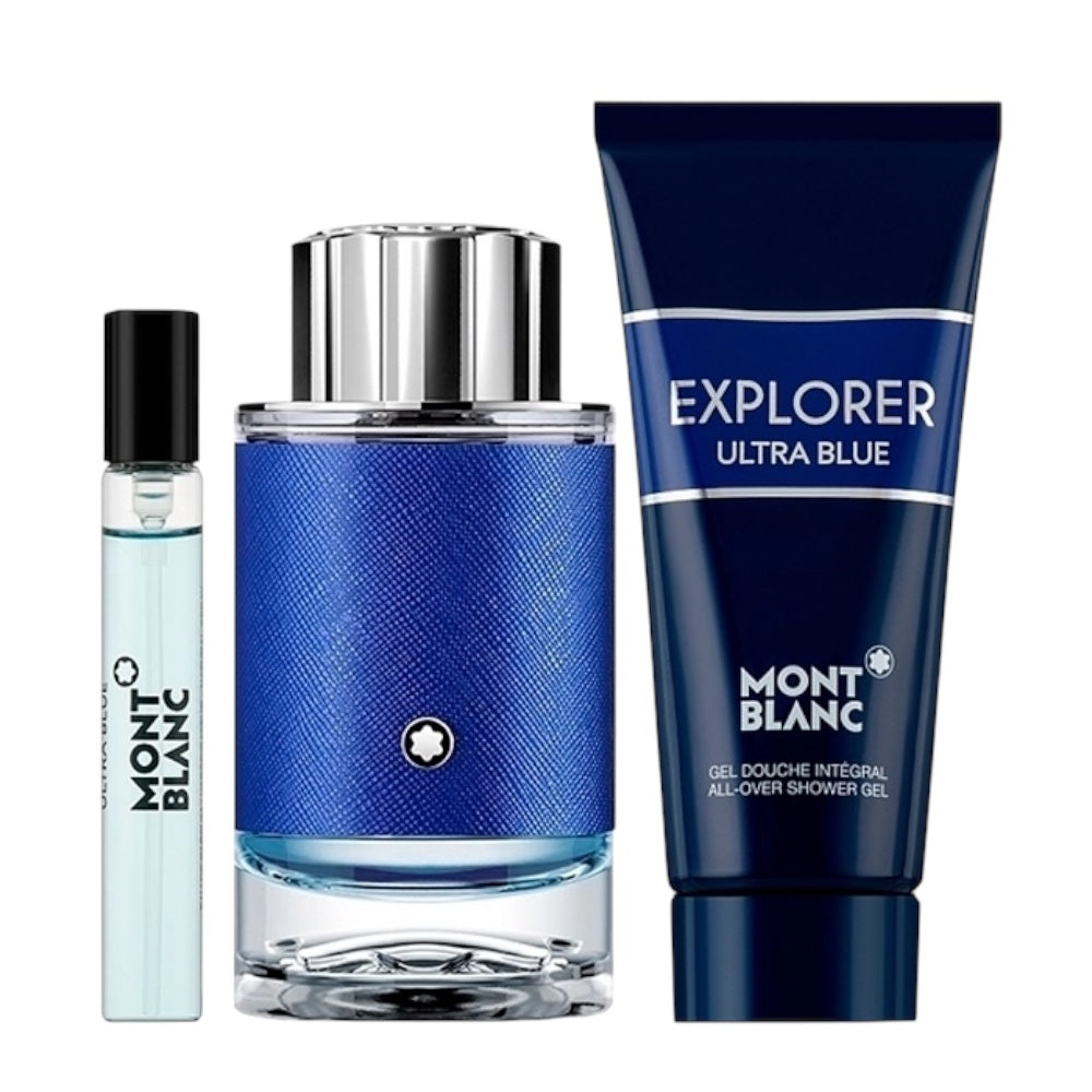 Mont Blanc Explorer Ultra Blue Men Set 3 pz EDP 100 ml/ Shower Gel 100ml/ EDP 7.5 ml