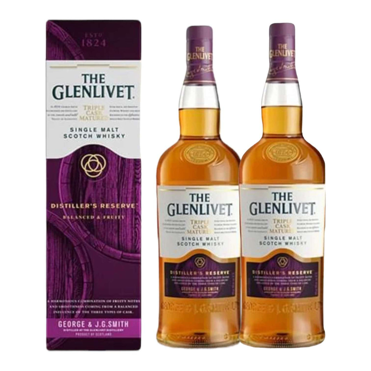 The Glenlivet Matured Triple Cask Distellers Reserve 2 pack litro