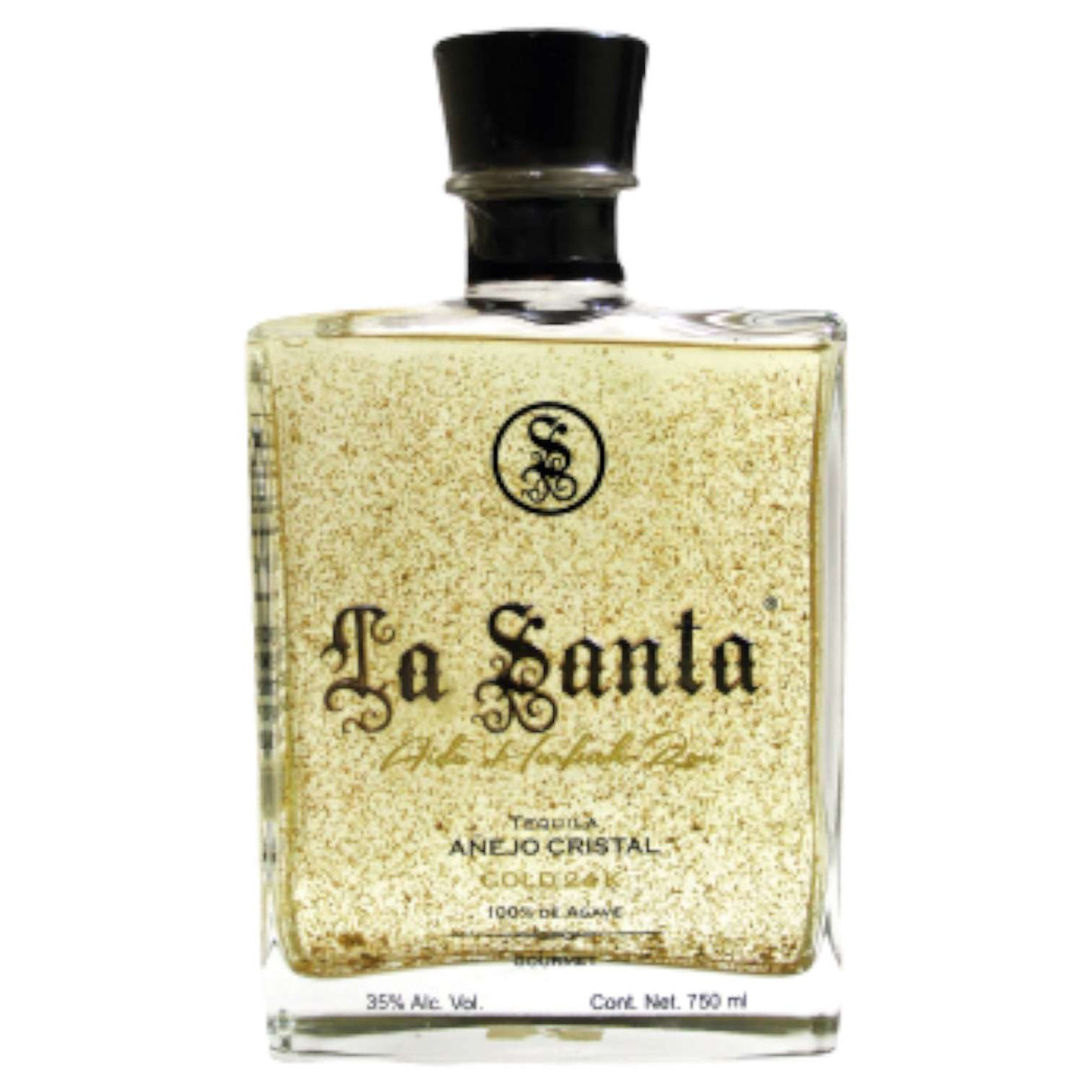 Tequila La Santa Añejo Cristal Gold 24k 750ml