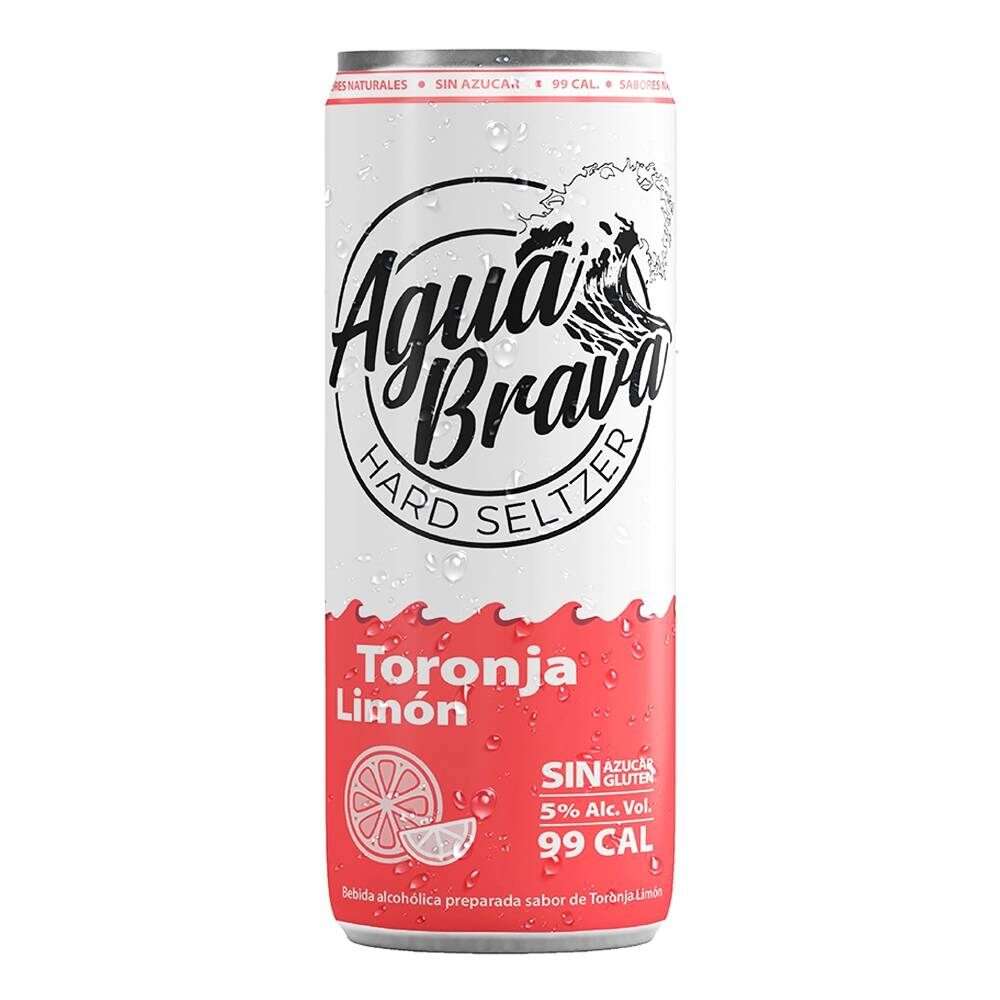 Agua Brava Hard Seltzer Toronja Limón 6 pack 355ml