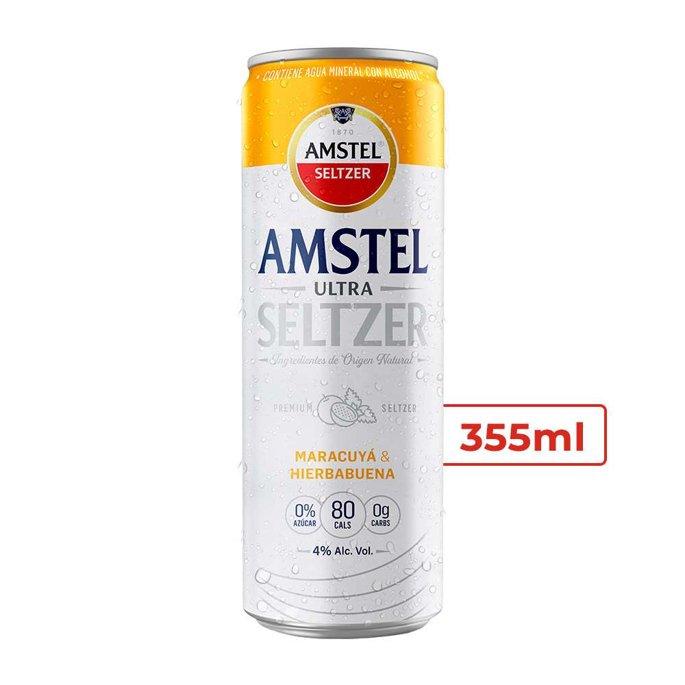 Amstel Ultra Seltzer Maracuya Y Hierbabuena 6 pack 355ml