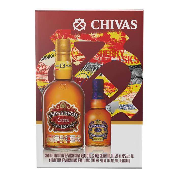 Chivas Regal Extra Sherry 13 Años 750ml + Chivas Regal 18 Años 200ml