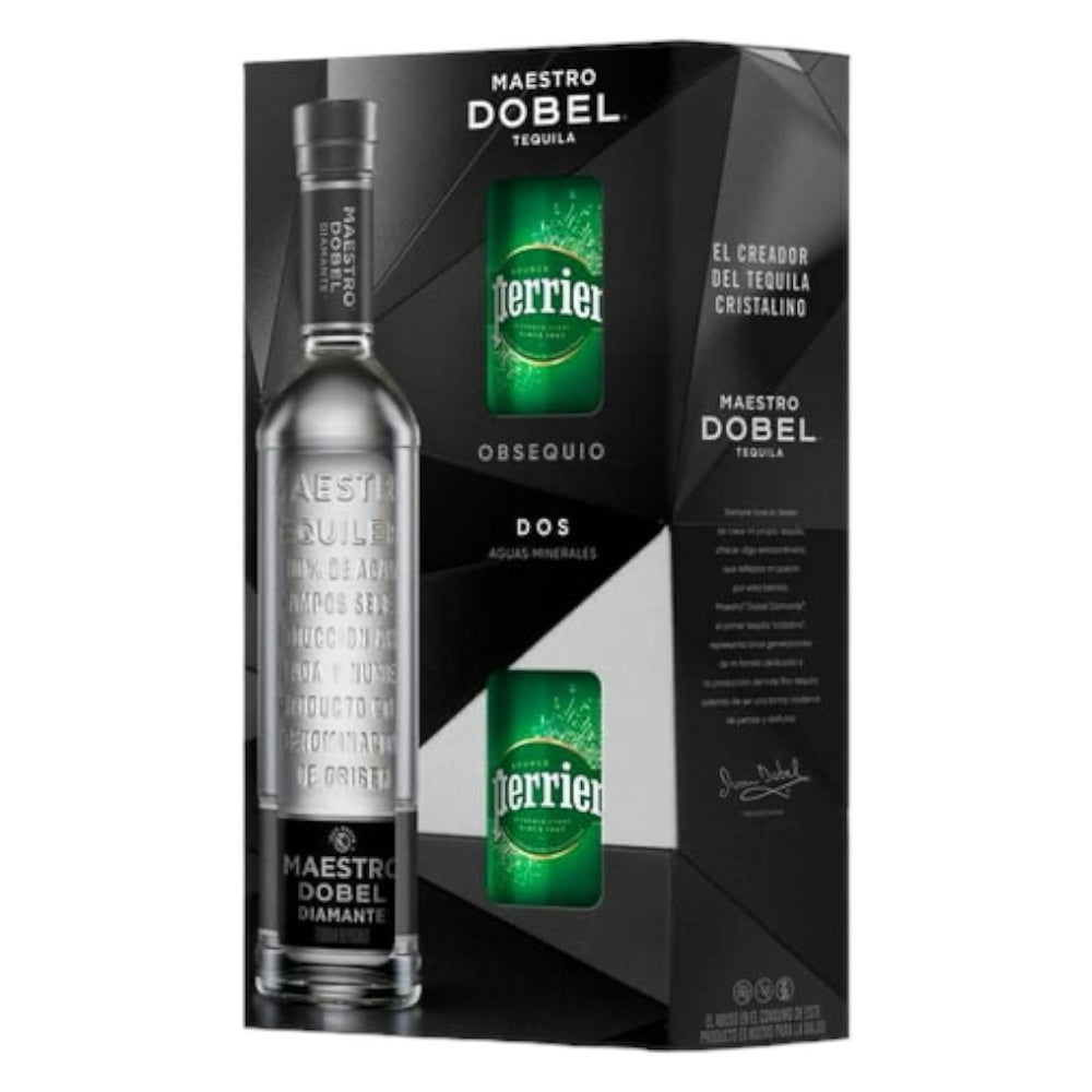 Maestro Dobel Diamante 700ml + Dos Latas de Perrier 330 ml