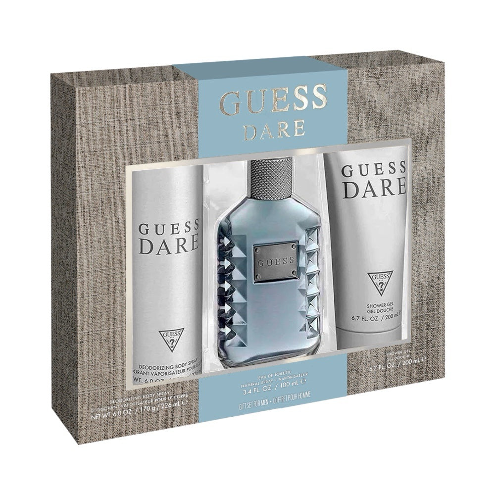 Guess Dare Men Set 3 pz EDT 75ml/ Gel D 200ml/ spray corporal 236ml