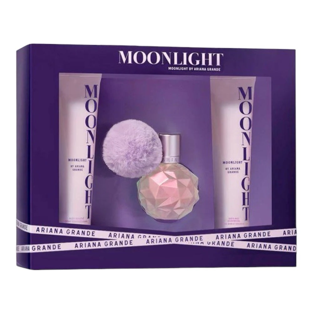Ariana Grande Moonlight Woman Set 3pz EDT 100ml/ Crema Corporal 100ml/ Gel-Shampoo De Baño 100ml