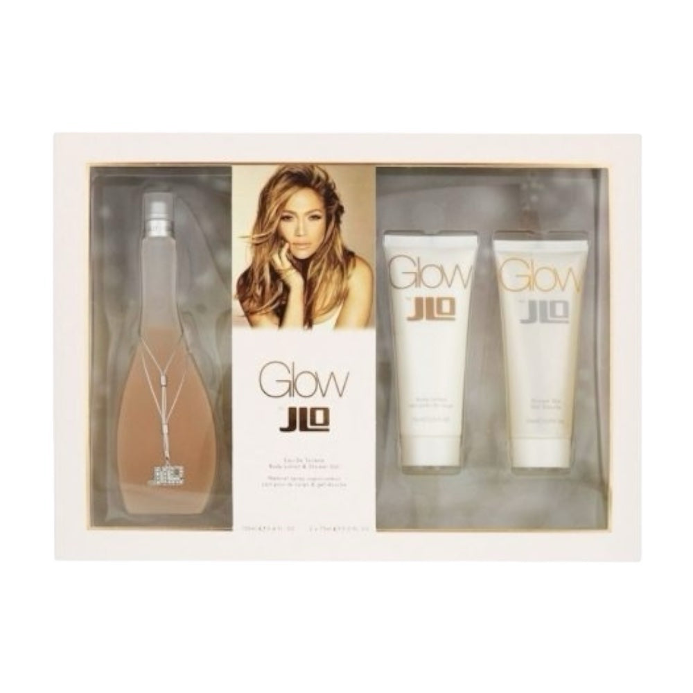 Jennifer Lopez Glow Women Set 3pz EDT 100ml/ Body Lotion 75ml/ Shower Gel 75ml