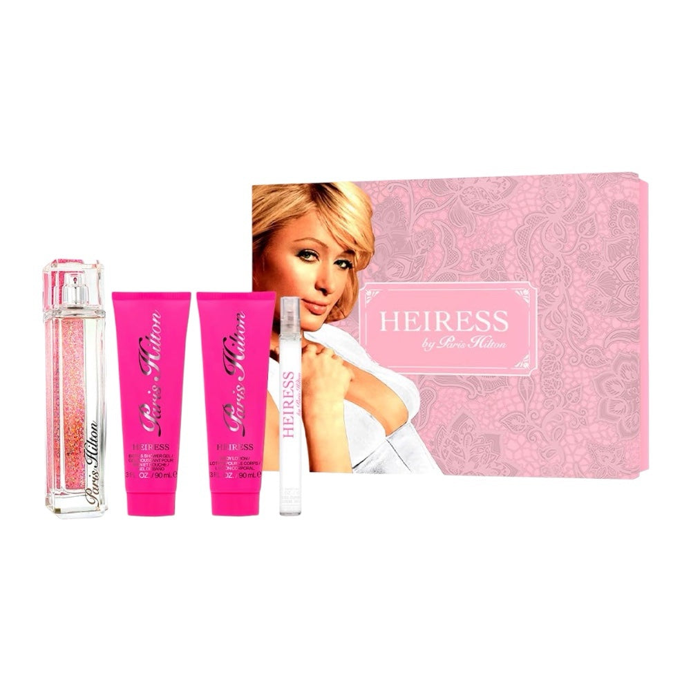 Paris Hilton Heiress Woman Set 4 Pz EDP 100ml/ EDP 10ml/ Body Lotion 90ml/ Shower Gel 90ml
