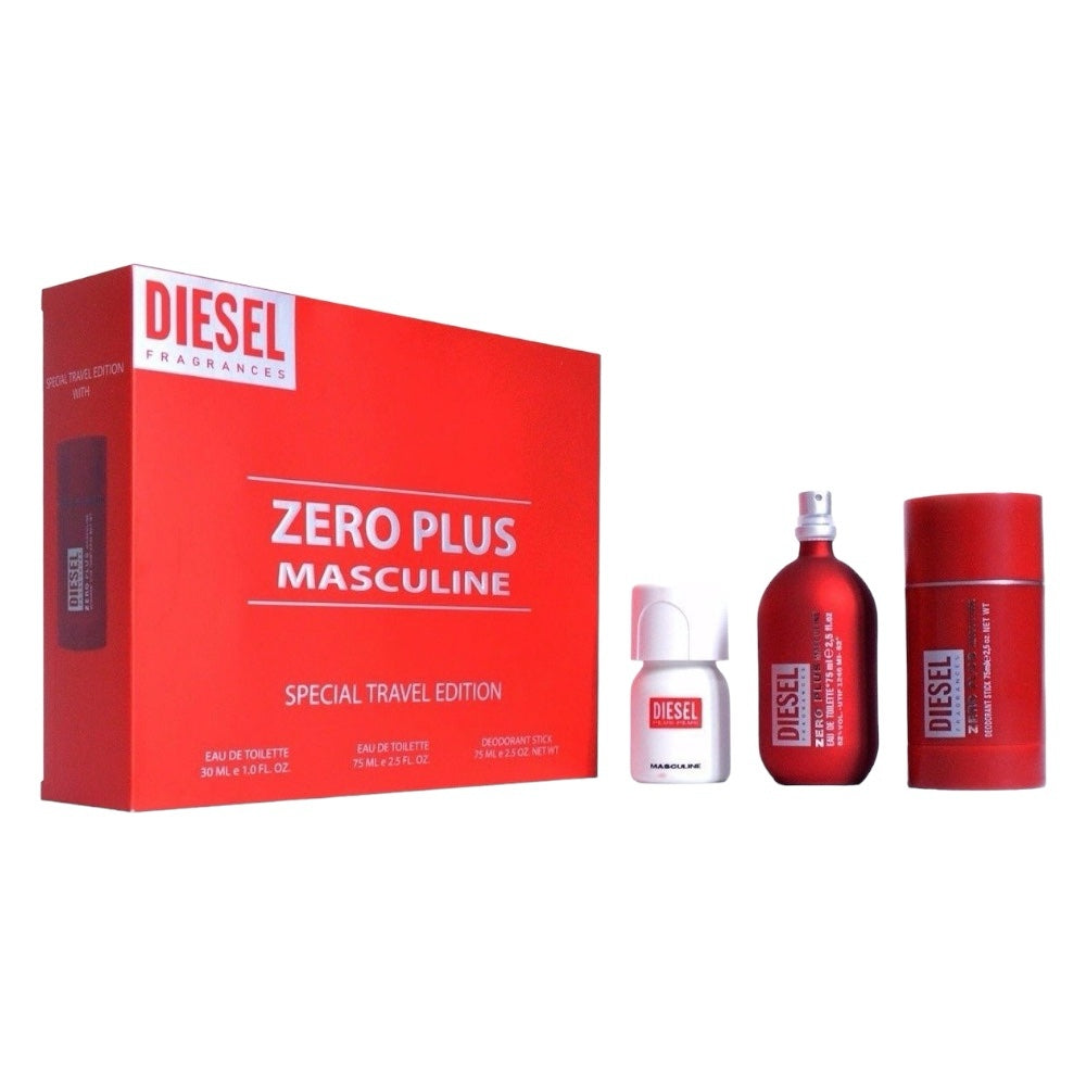 Diesel zero Plus Masculine Set 3 Pz 75ml/ 30ml/ Deo