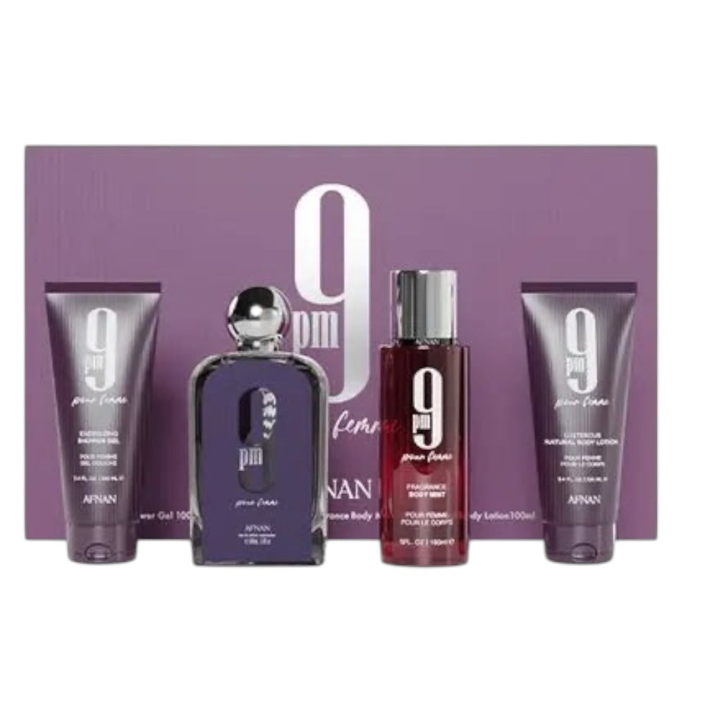 Afnan 9 pm Femme 4pcs Woman EDP 100ml/ EDP 100ml/ EDP 100ml/ EDP 150ml
