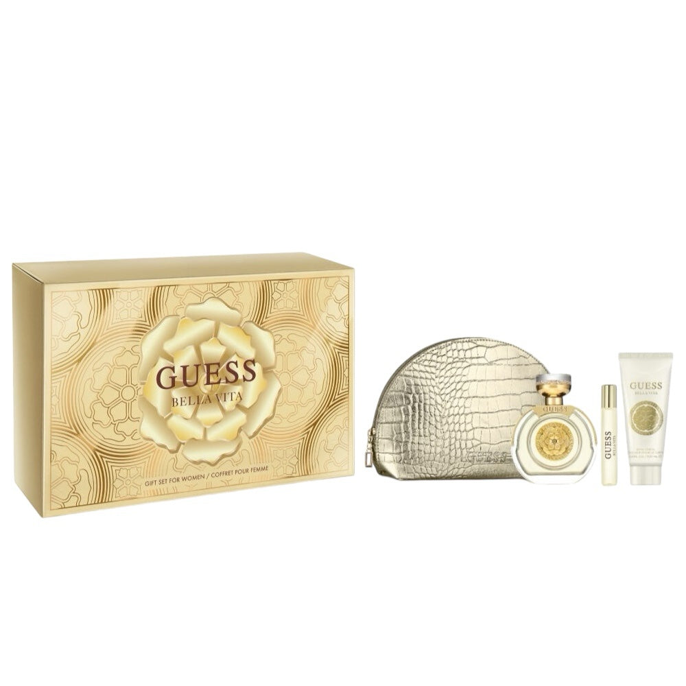 Guess Bella Vita Woman 4pcs EDT 100ml/ Body Lotion 100ml/ EDT 15ml/ Bag