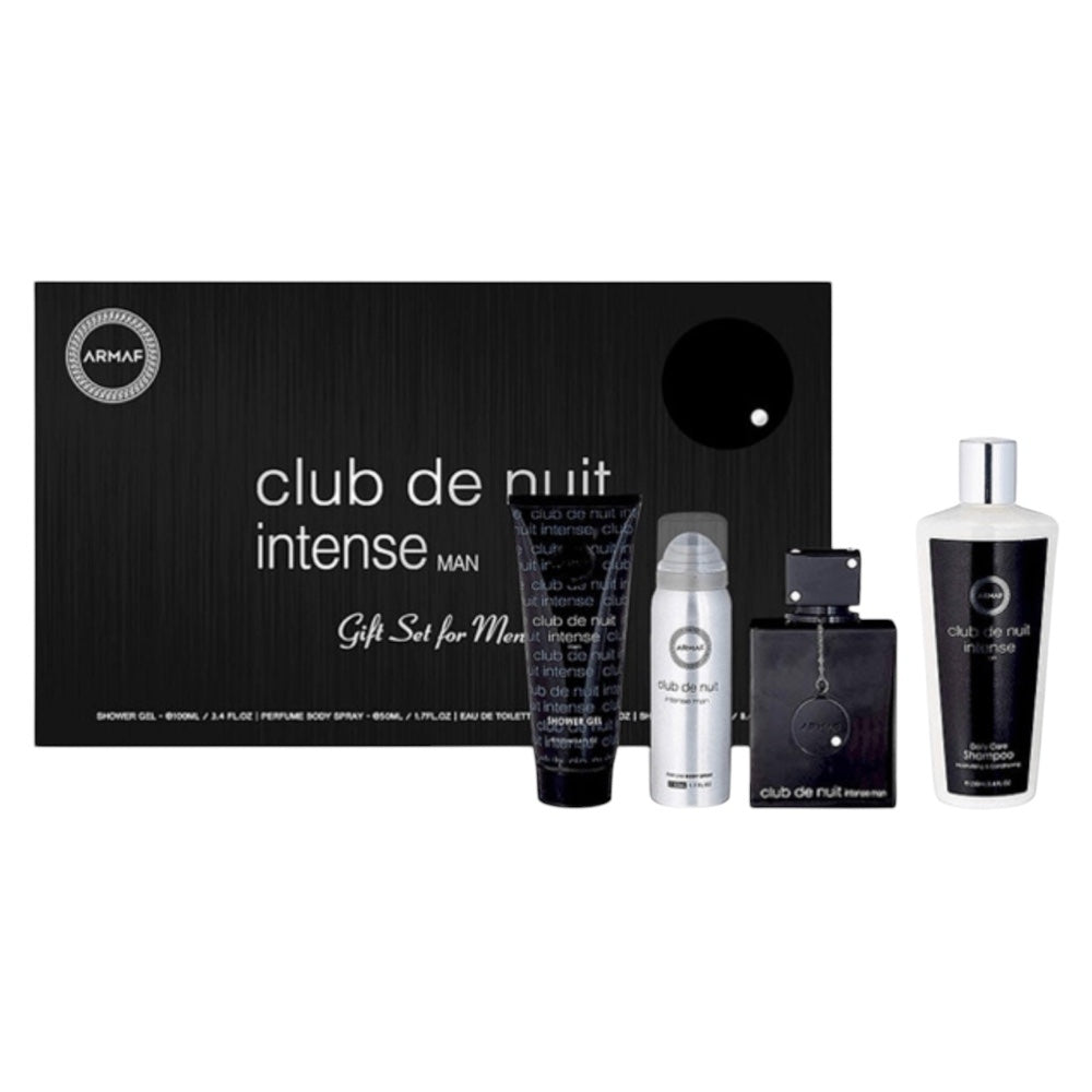 Armaf Club De Nuit Intense Men Set 4 Pz EDT 100ml/ Shampoo 248ml/ Gel De Ducha 100ml/ Body Lotion 50ml