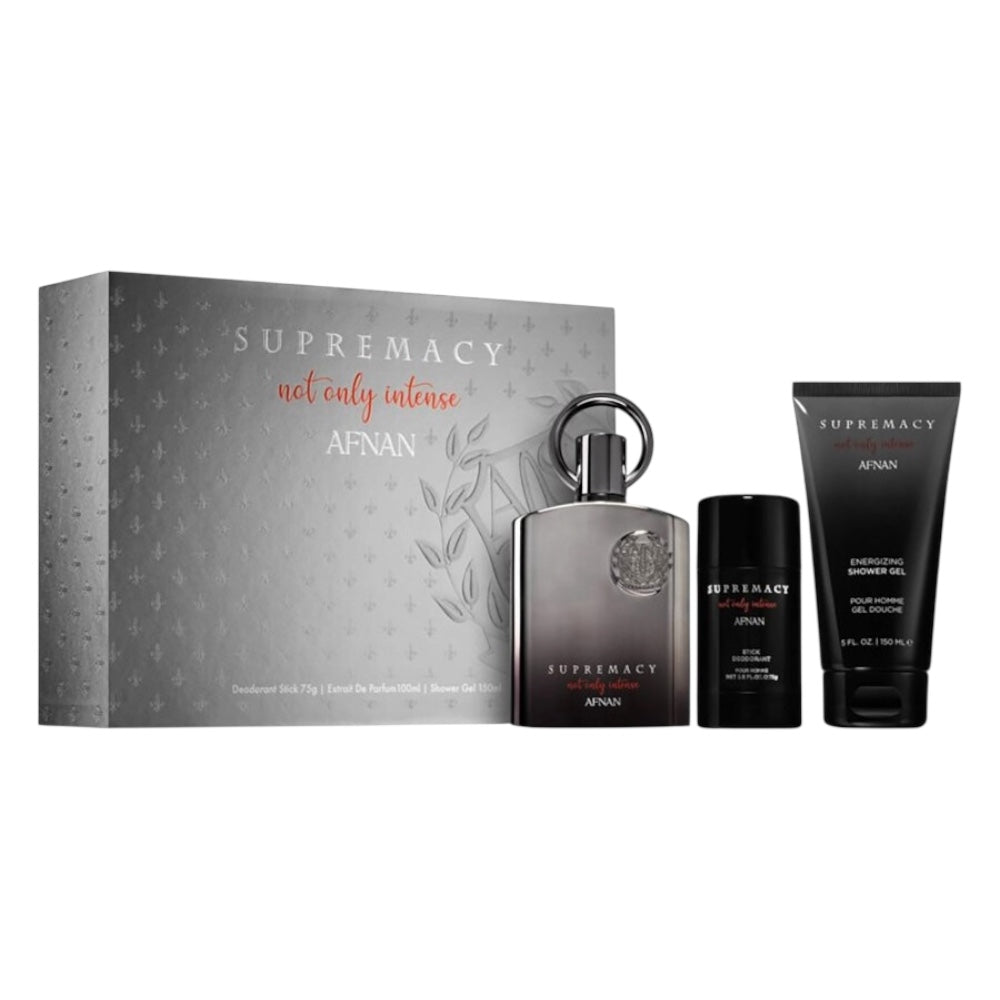 Afnan Supremacy Not Only Intense Set 3 pz Extrait De Parfum Men 100ml/ Shower Gel 100ml/ Desodorante 75gm