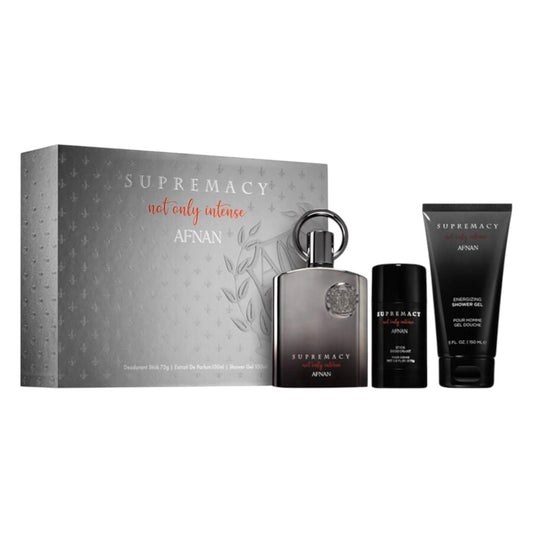 Afnan Supremacy Not Only Intense Set 3 pz Extrait De Parfum Men 100ml/ Shower Gel 100ml/ Desodorante 75gm