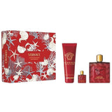 Versace Eros Flame Men Set 3pz EDP 100ml/ bath & shower 150ml/ mini spray 10ml