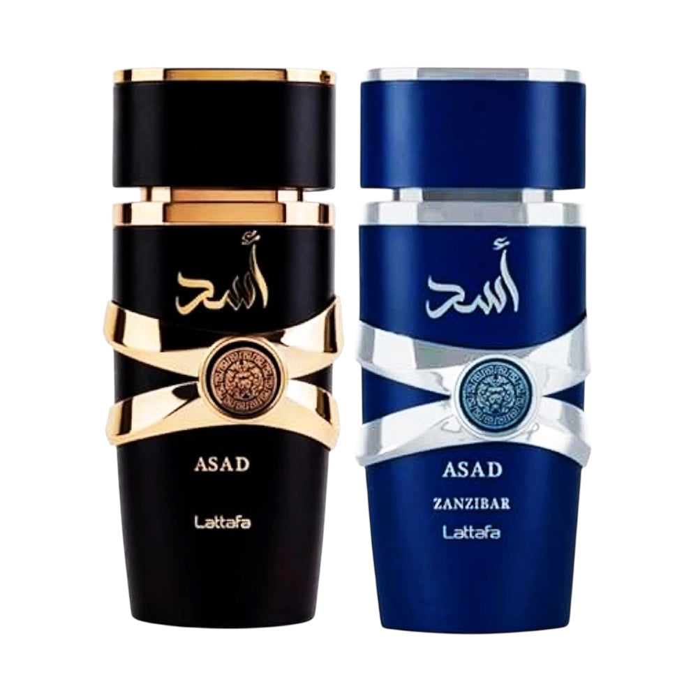 Lattafa Asad Set 2pcs Men EDP 100ml/ Asad Zanzibar EDP 100ml