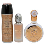 Lattafa Fakhar Women Set 3 pz EDP 100ml/ Body Lotion 200ml/ Hairmist 50ml