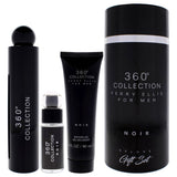 Perry Ellis 360 Collection Noir Men Set 3pcs EDT 100ml/ Body Shower 90ml/ Mini 10ml