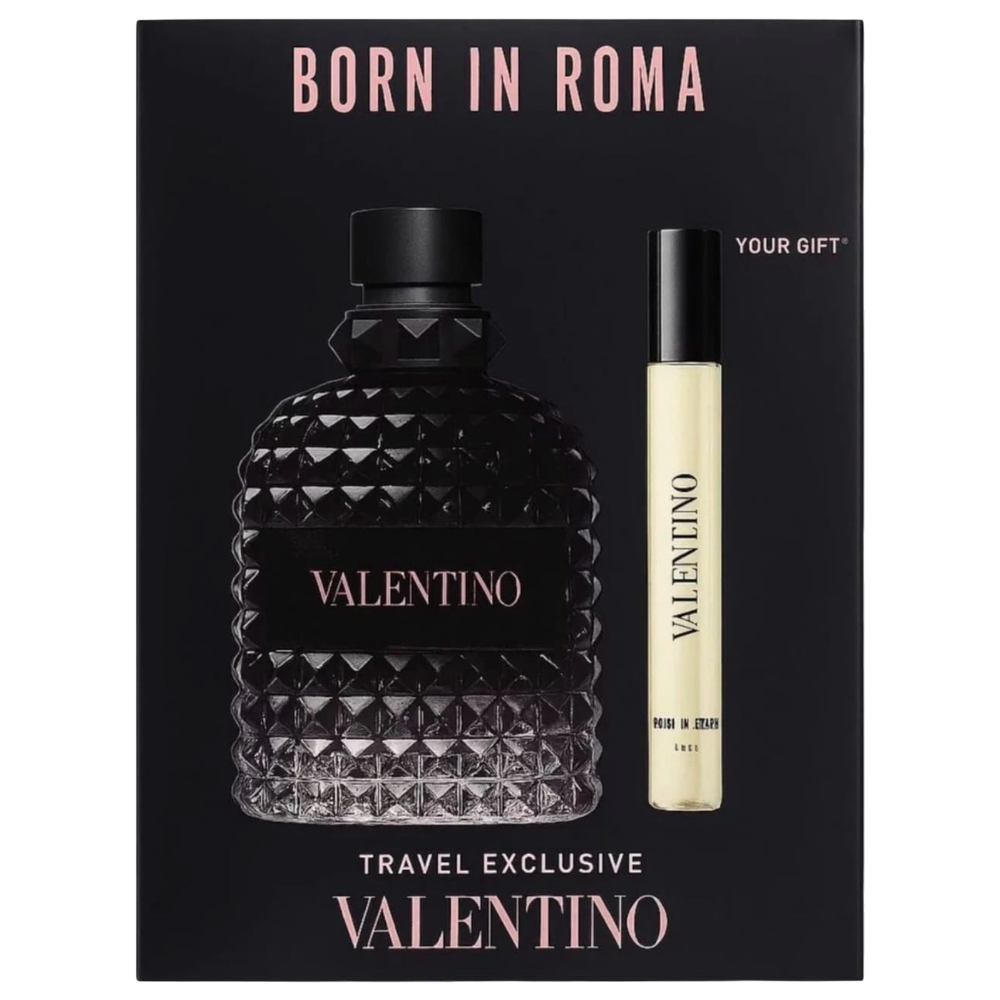 Valentino Uomo Born In Roma Men Set 2Pcs EDT 100ml/ Mini 10ml