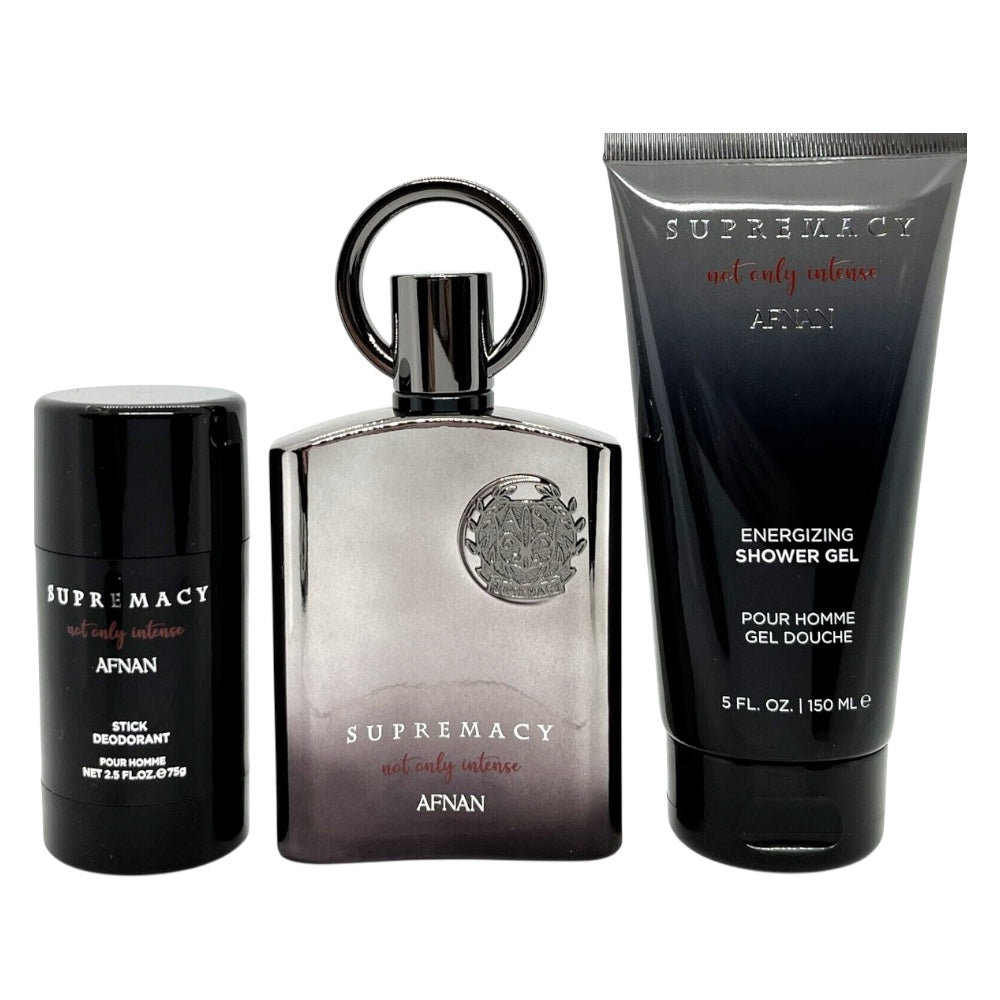 Afnan Supremacy Not Only Intense Set 3 pz Extrait De Parfum Men 100ml/ Shower Gel 100ml/ Desodorante 75gm