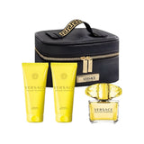 Versace Yellow Diamond Woman Set 4pz EDT 90ml/ Body Shower 100ml/ Body Lotion 100ml/ estuche negro