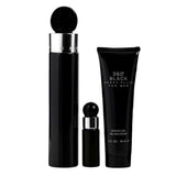 Perry Ellis 360 Noir Black Men Set 3pcs EDT 100ml/ Body Shower 90ml/ Mini 10ml