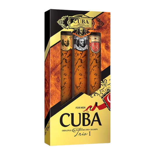Cuba Trío 1 Set 3pz Men EDT Gold-Royal-Vip 35ml c/u