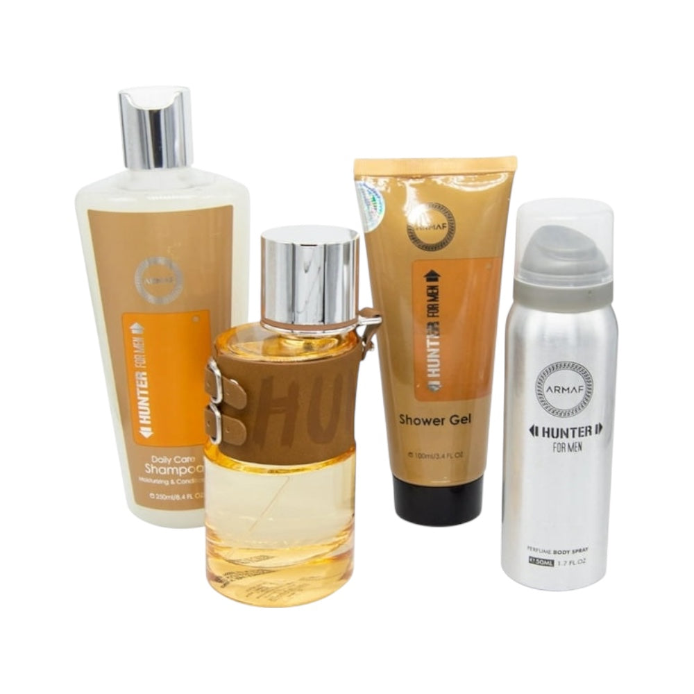 Armaf Set Hunter 4pcs Men EDT 100ml/ Body Shower/ Spray 50ml/ Shampoo 250ml