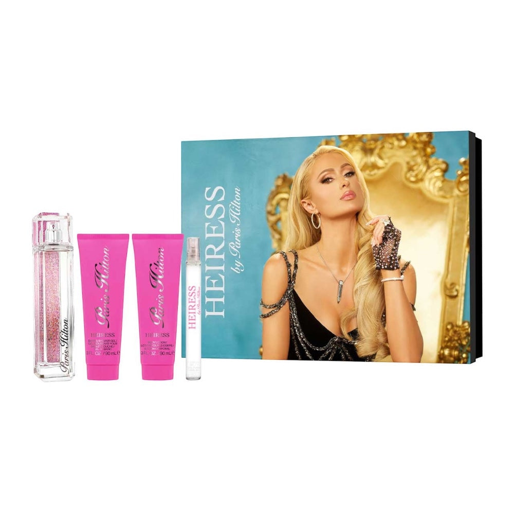 Paris Hilton Heiress Woman Set 4 Pz EDP 100ml/ EDP 10ml/ Body Lotion 90ml/ Shower Gel 90ml