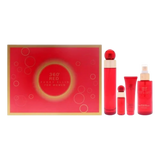 Perry Ellis 360 Red Set 4pcs Woman EDT 100ml/ Body Gel 85ml/ Bruma Corporal 120ml/ Mini 10ml