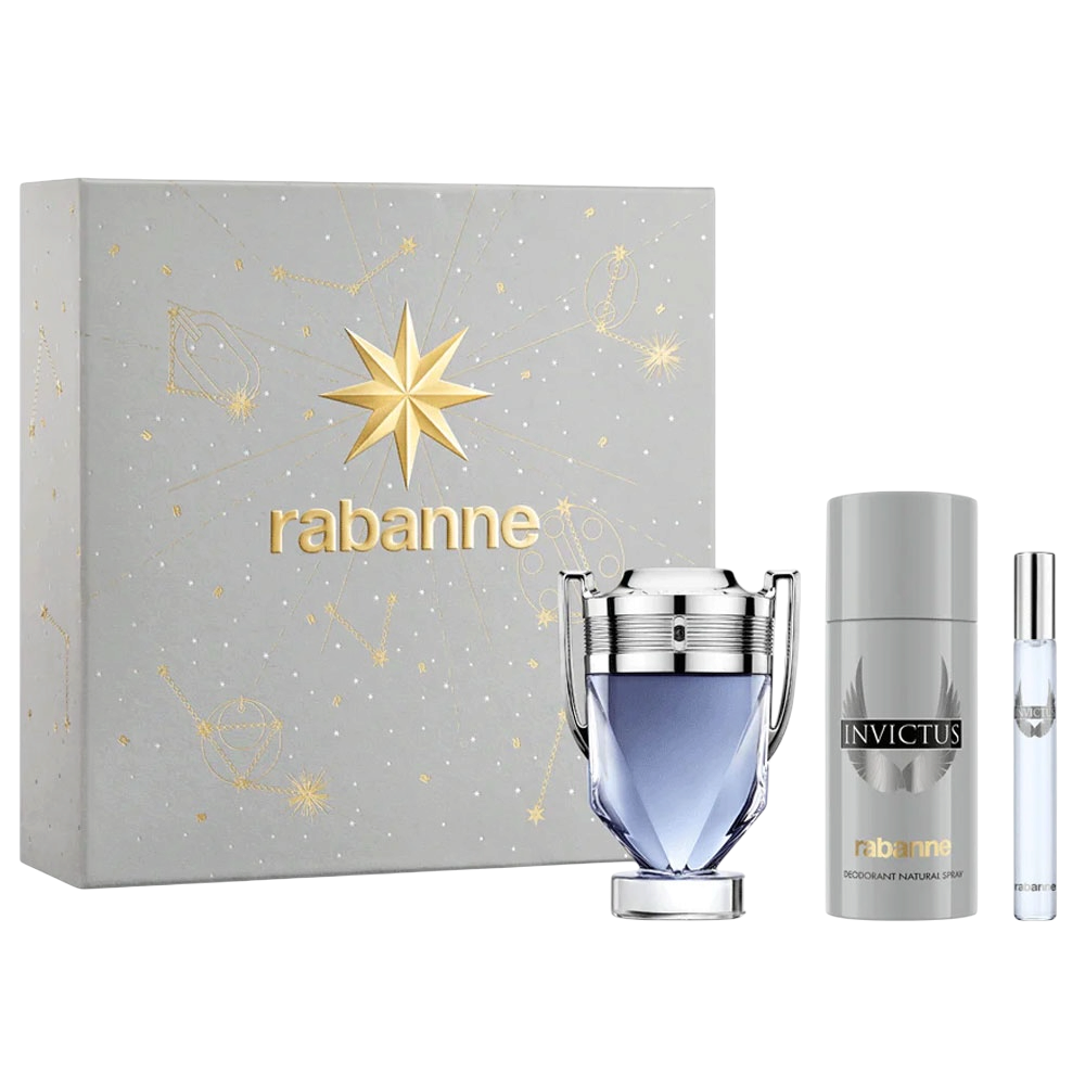 Paco Rabanne Invictus Set 3pcs Men EDT 100ml/ Desodorante 150ml/ Mini EDT 10ml