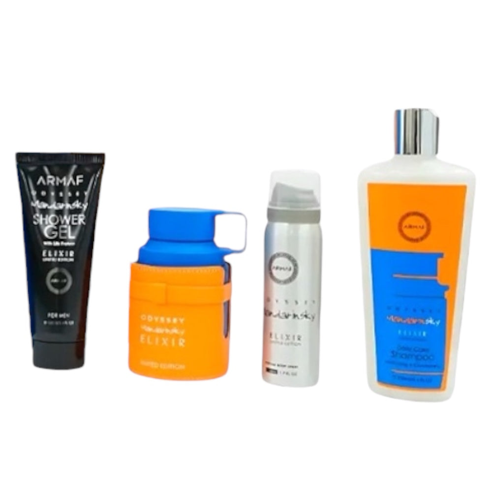 Armaf Odyssey Mandarin Sky Elixir Men 4pcs EDP 100ml/ Body Spray 50ml/ Body Shower 100ml/ shampoo 100ml