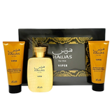 Rasasi Hawas Viper Set 3pcs Men EDP 100ml/ Face & Beard Wash 100ml/ Shower Gel 100ml