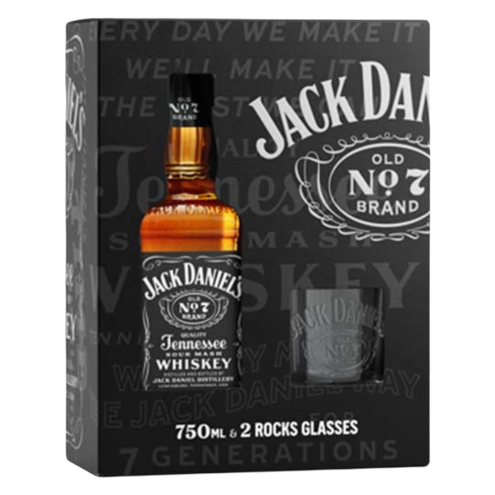Jack Daniels No.7  750ml + 2 Vasos