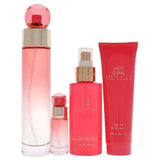 Perry Ellis 360 Coral Women Set 4 Pz EDP 100ml/ Shower Gel 90ml/ Body Mist 118ml/ EDP 5ml