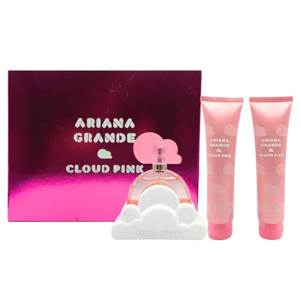 Ariana Grande Cloud Pink Woman Set 3Pcs EDP 100ml/ Body Shower 100ml/ soufflé corporal 100ml