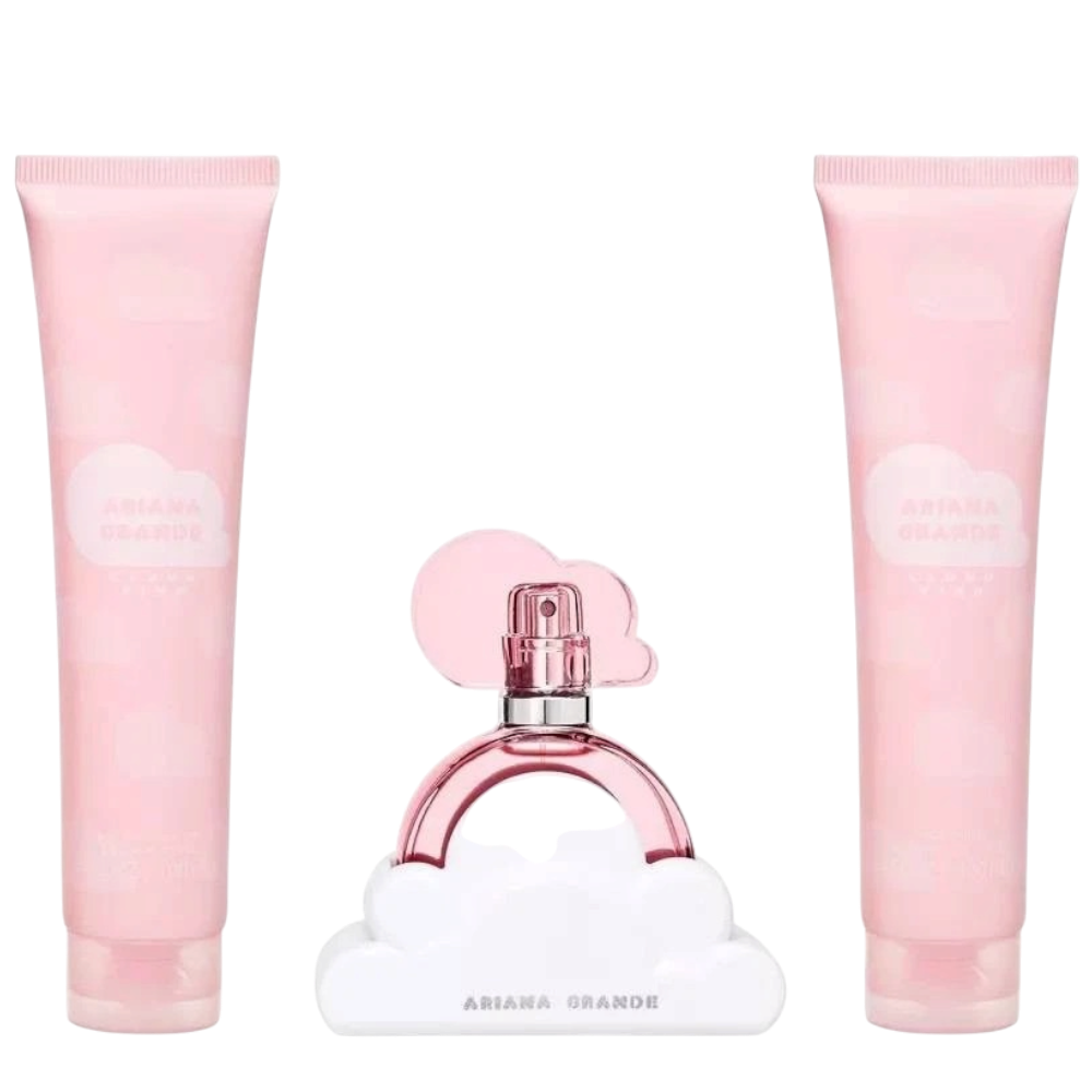 Ariana Grande Cloud Pink Woman Set 3Pcs EDP 100ml/ Body Shower 100ml/ soufflé corporal 100ml
